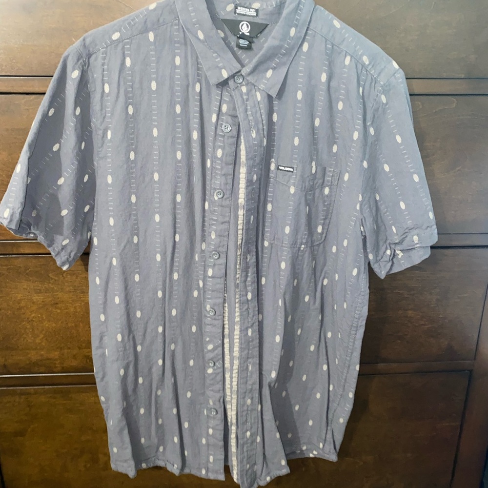Grey casual button down shirt supper comfy